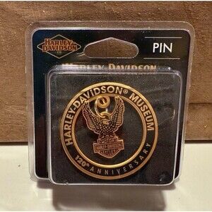 New Harley Davidson Museum 2023 120th Anniversary Brass Eagle Pin